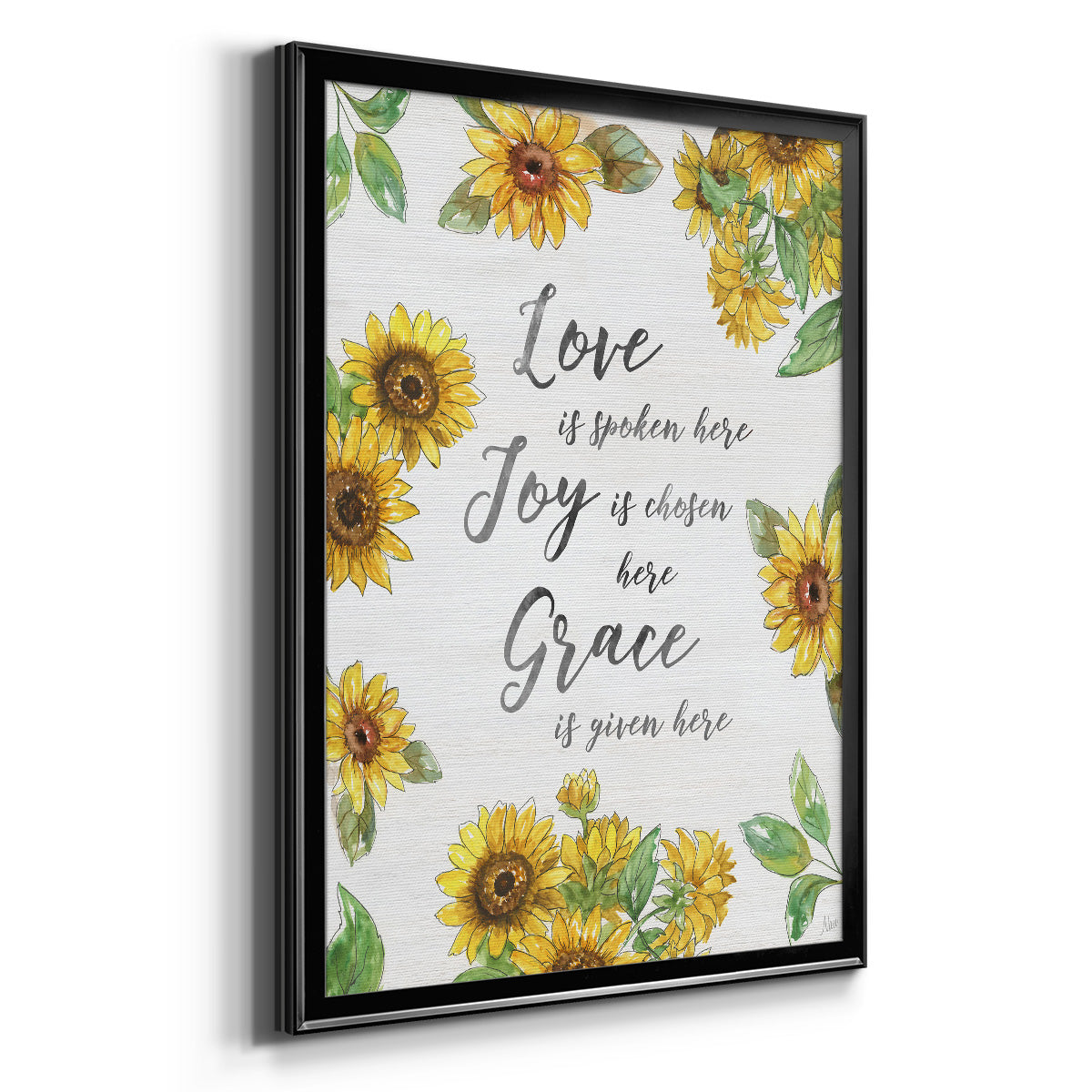 Grace Given Here - Modern Framed Canvas Print