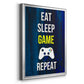 Gamer at Play V - Modern Framed Canvas Print