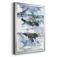 Blue Memories II - Modern Framed Canvas Print