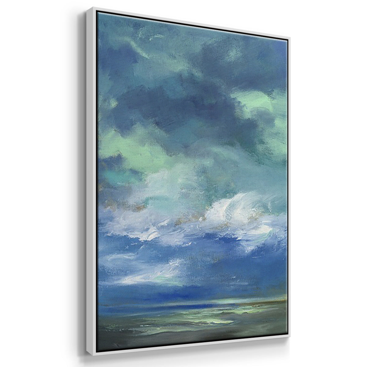 Island Dusk - Framed Premium Gallery Wrapped Canvas L Frame 3 Piece Set - Ready to Hang