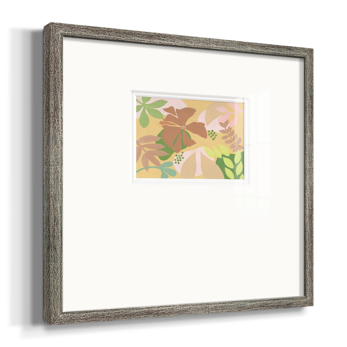 Neutral Blooms IV Premium Framed Print Double Matboard