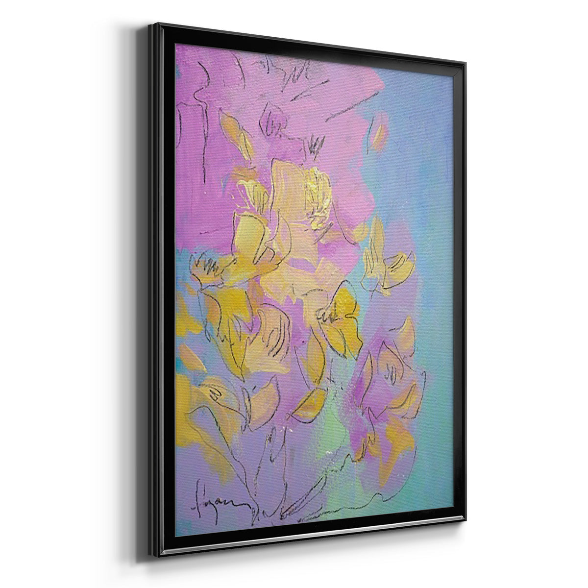 Dancing Heart - Modern Framed Canvas Print