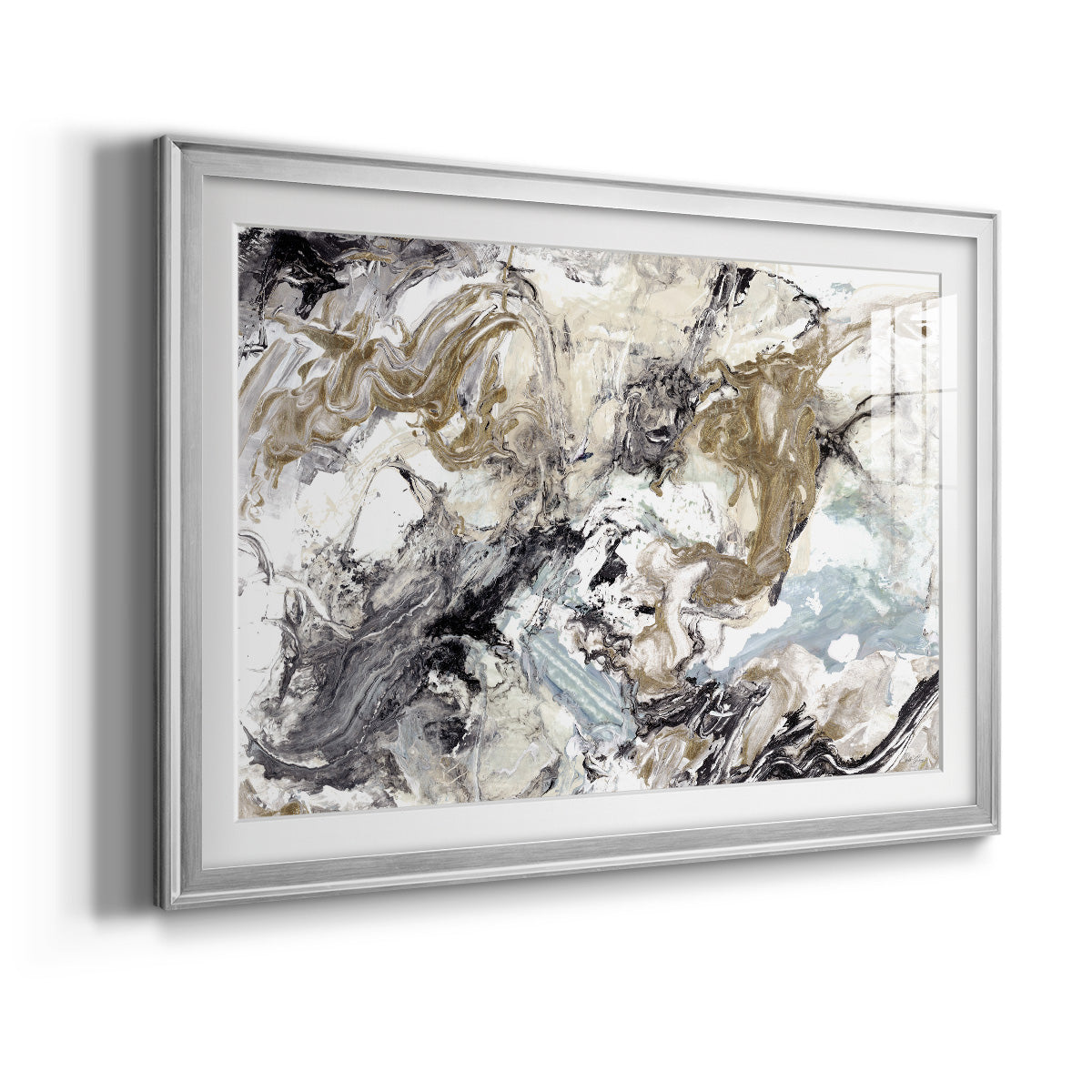 Marbelized Abstract - Modern Framed Art Print