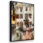 Stacked Houses I - Framed Premium Gallery Wrapped Canvas L Frame 3 Piece Set - Ready to Hang