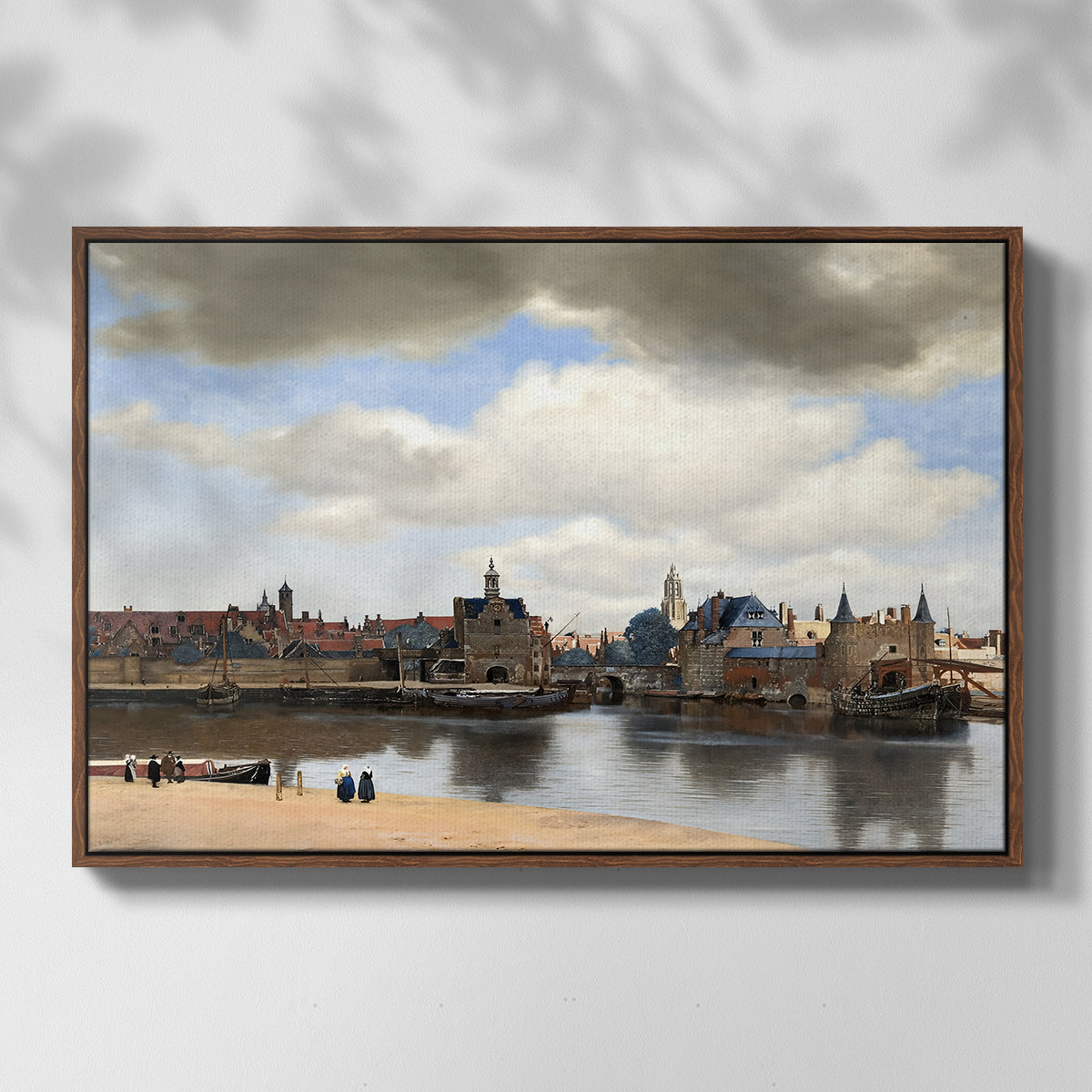 View of Delft, c. 1660-1661 - Floater Framed Canvas Print