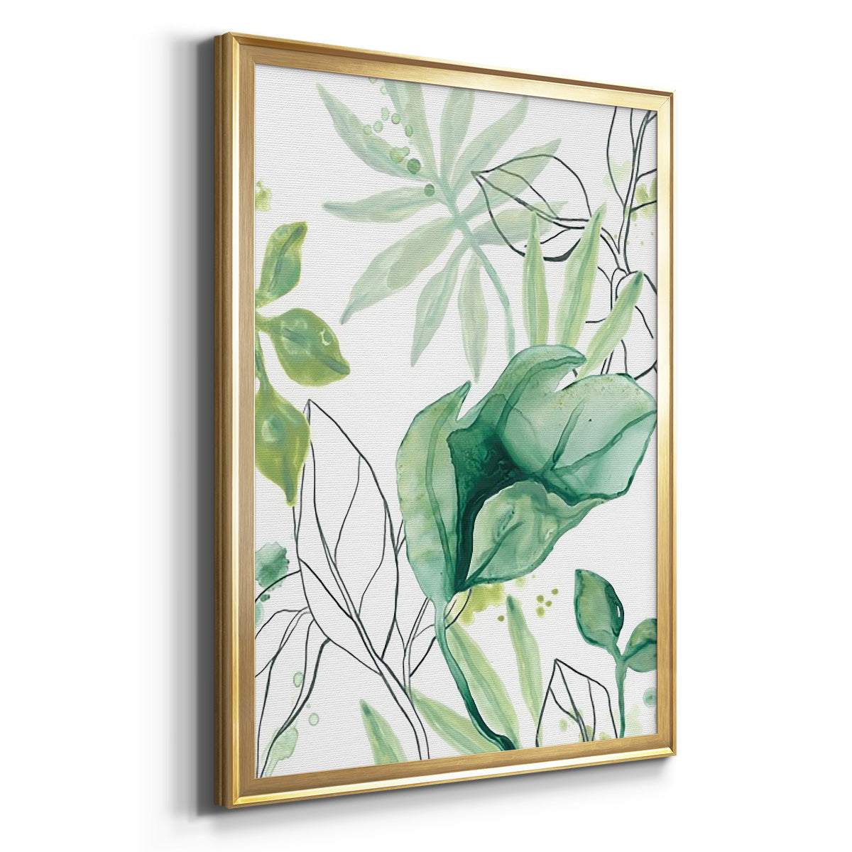 Tropical Palm Chorus II - Modern Framed Canvas Print