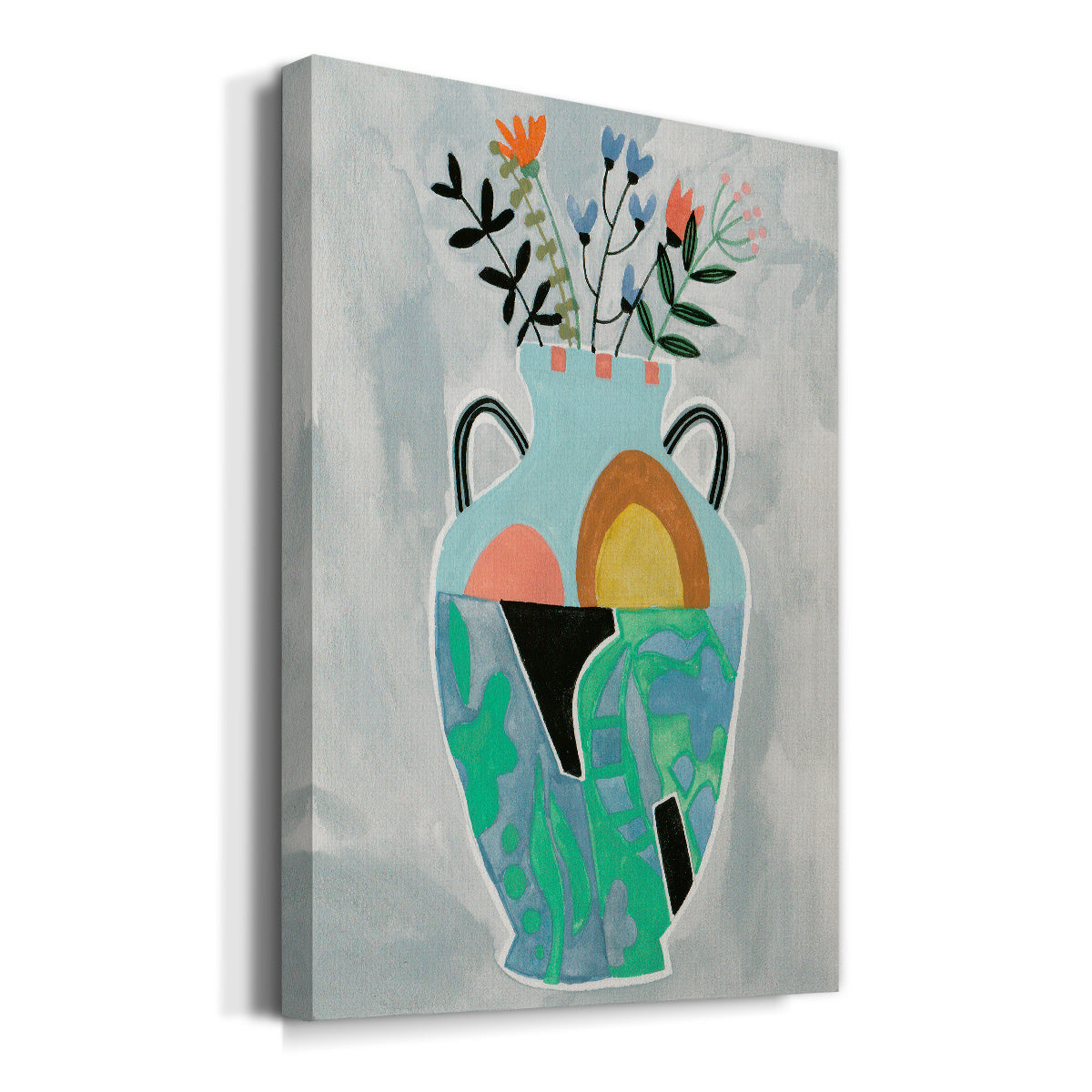 Collage Vase IV Premium Gallery Wrapped Canvas - Ready to Hang