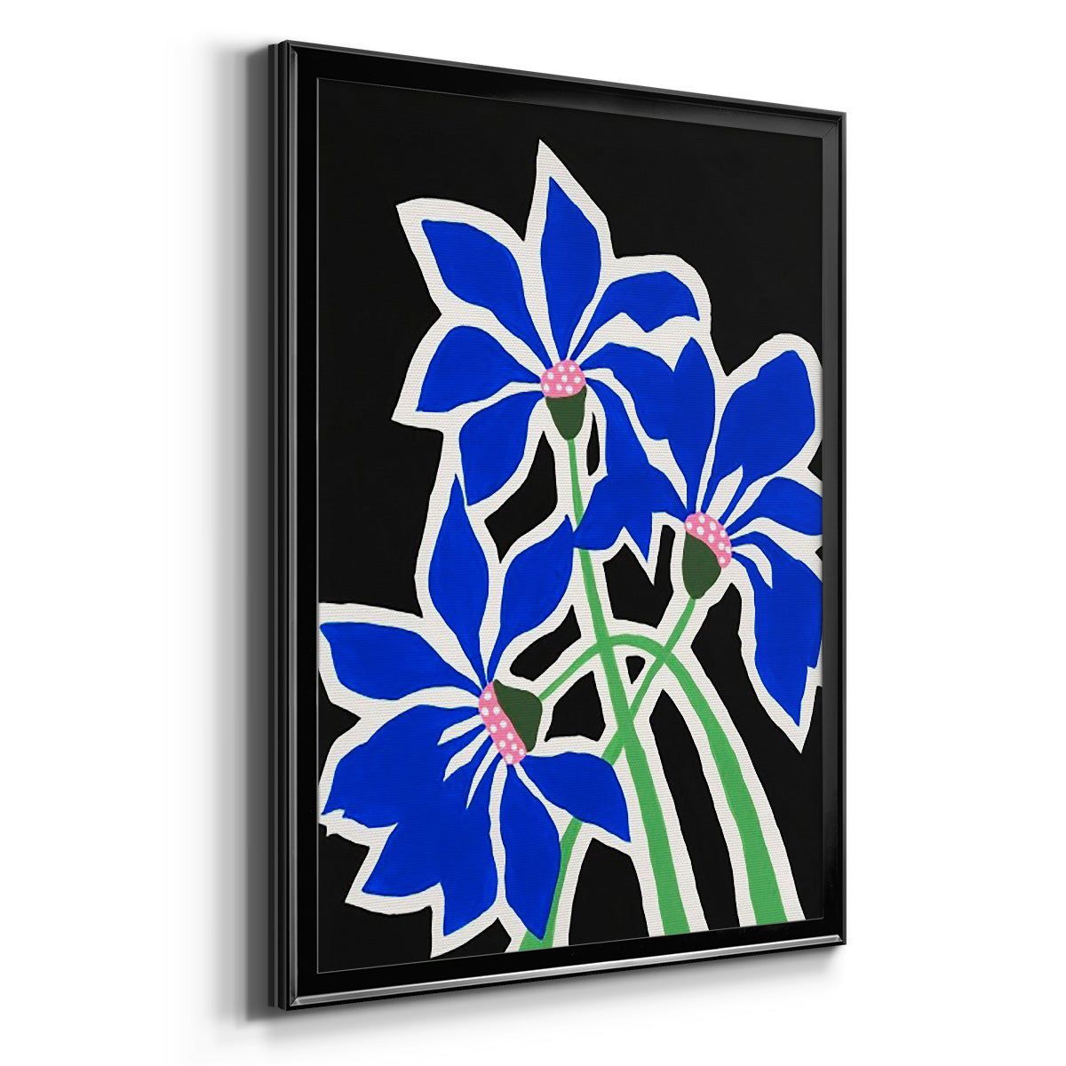 Pop Flowers IV - Modern Framed Canvas Print