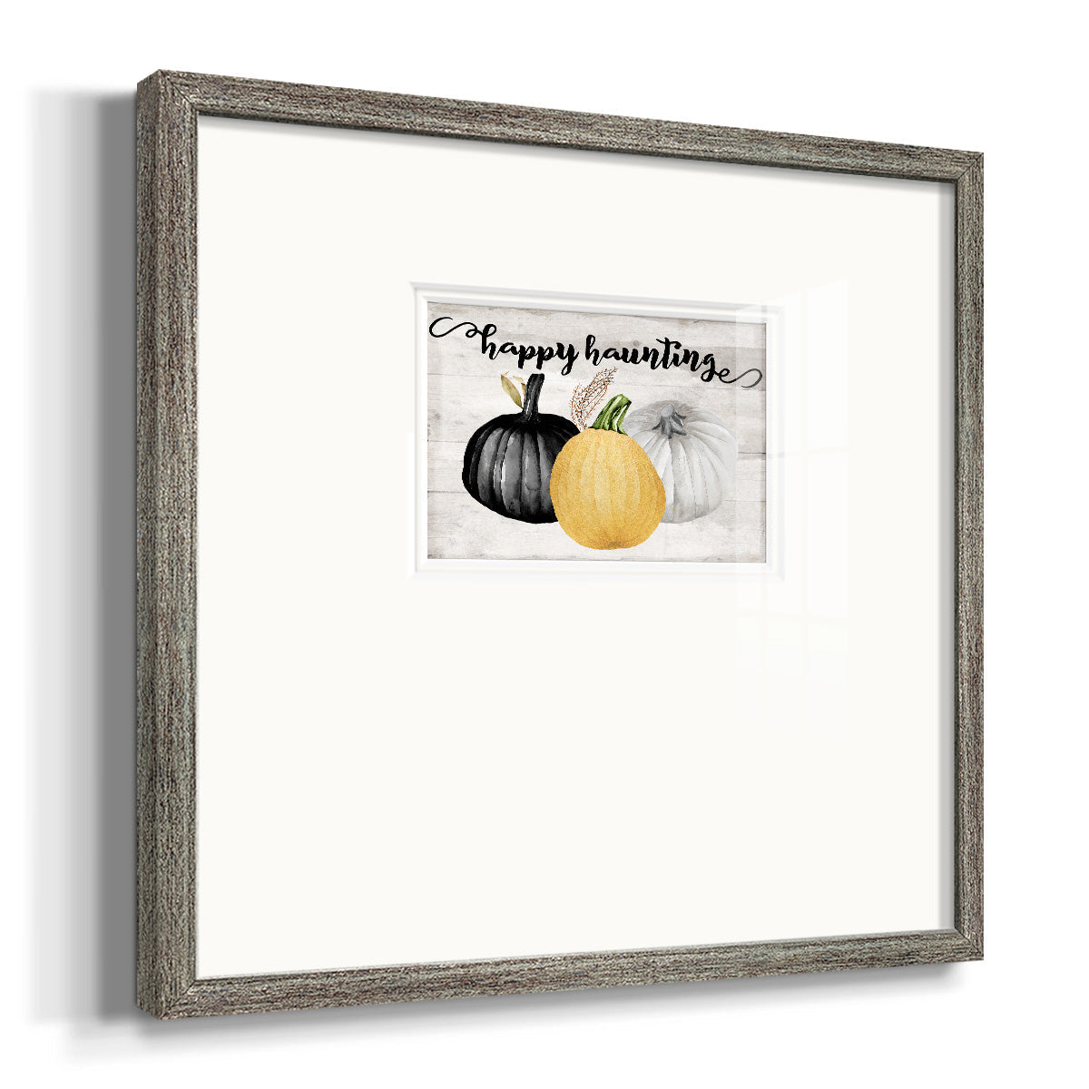 Happy Haunting Premium Framed Print Double Matboard