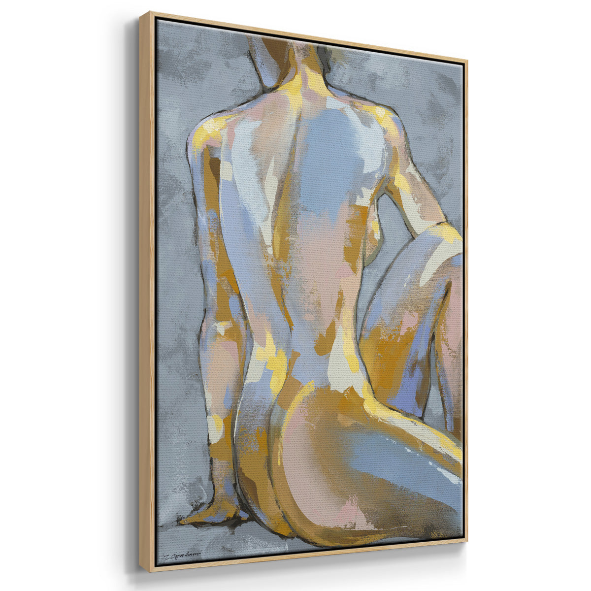 Grey Maiden II - Floater Framed Canvas Print