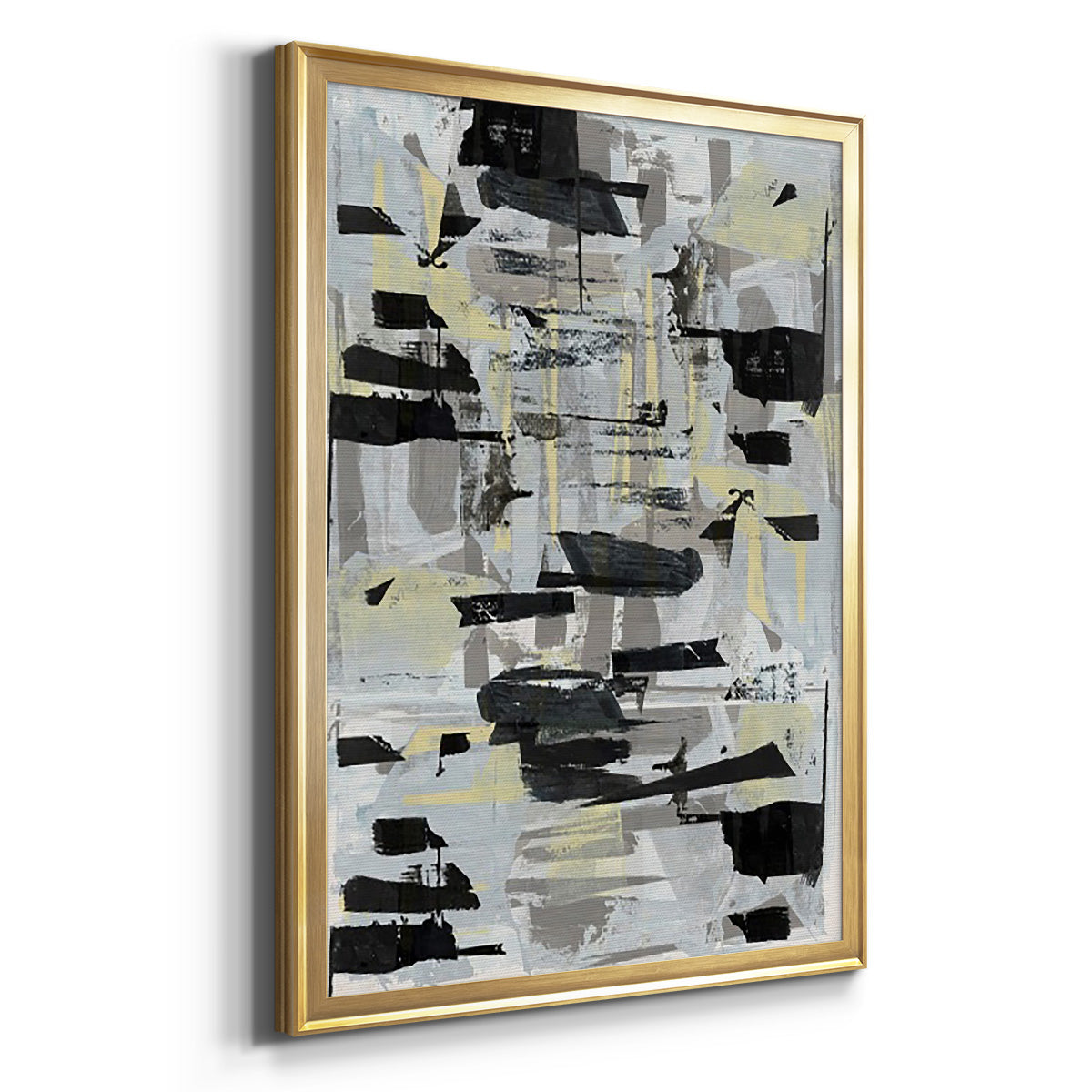 Tiles & Texture Abstract Angles III - Modern Framed Canvas Print