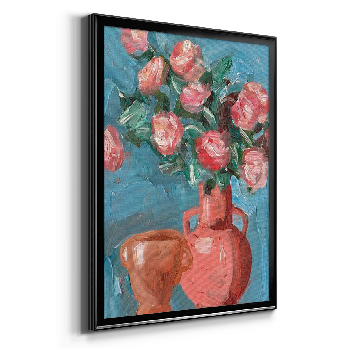 Rosa Blooms I - Modern Framed Canvas Print