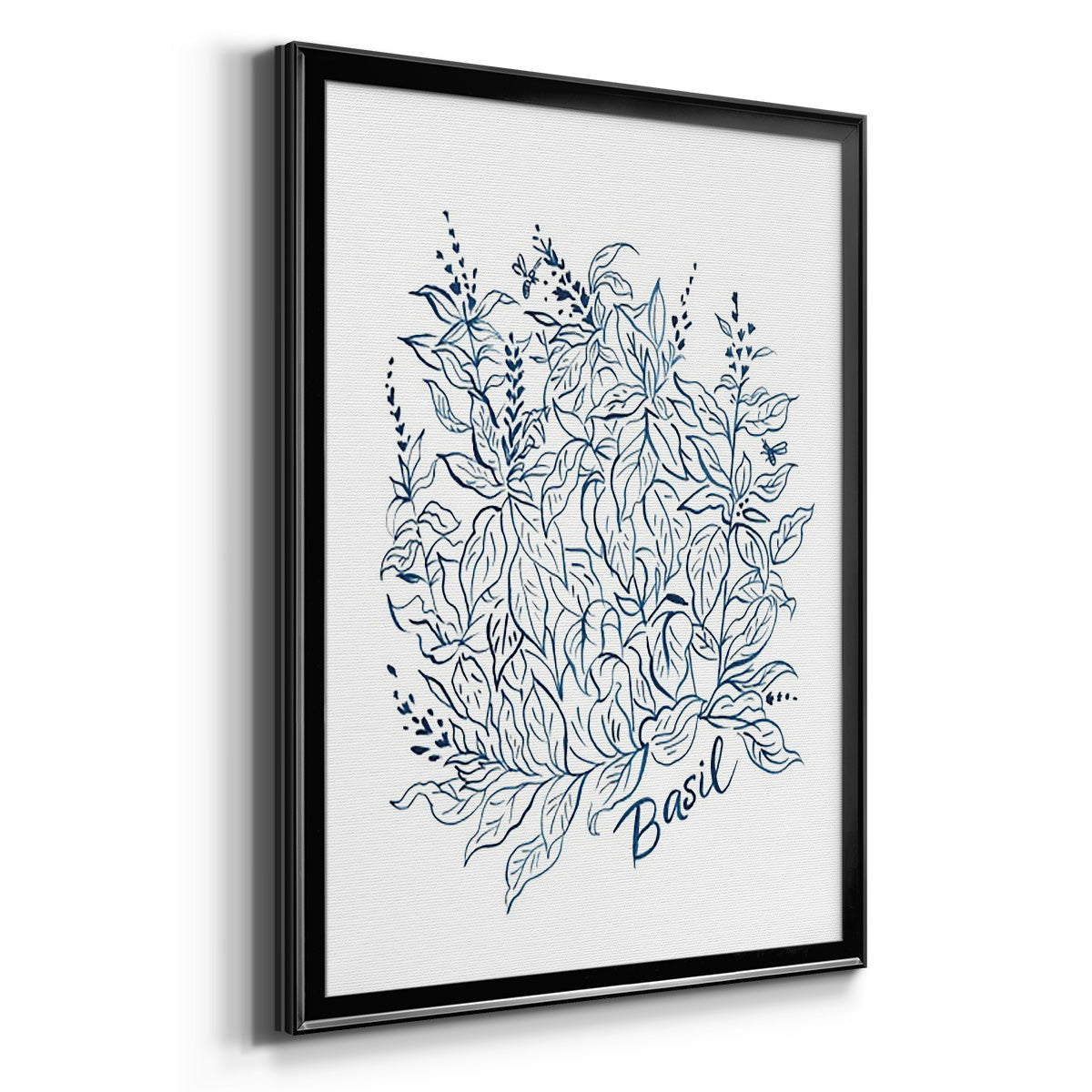 Summer Herb Garden Sketches I - Modern Framed Canvas Print