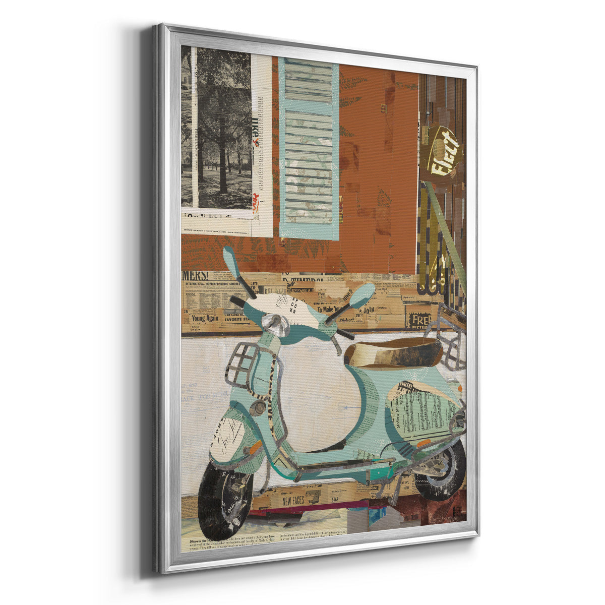 That Vespa - Modern Framed Canvas Print