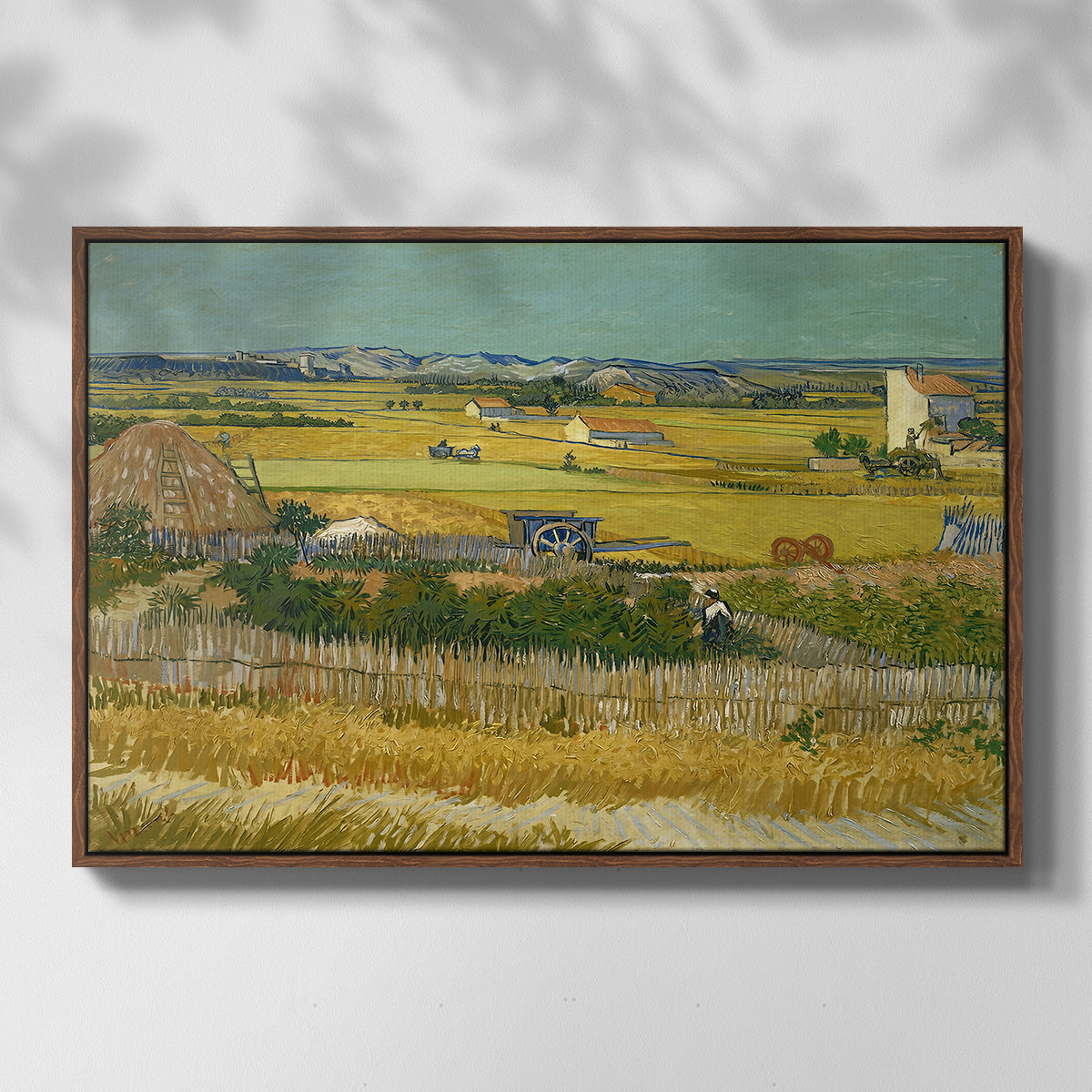 The Harvest, 1888 - Floater Framed Canvas Print