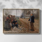 People by a Road, 1893 - Floater Framed Canvas Print