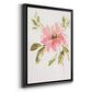 One Pink Bloom II - Modern Framed Canvas Print