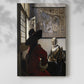 Canvas art print of a lively scene with figures and gentle contrast with a soft shadow on a white background.