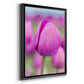 Magenta Stem - Modern Framed Canvas Print