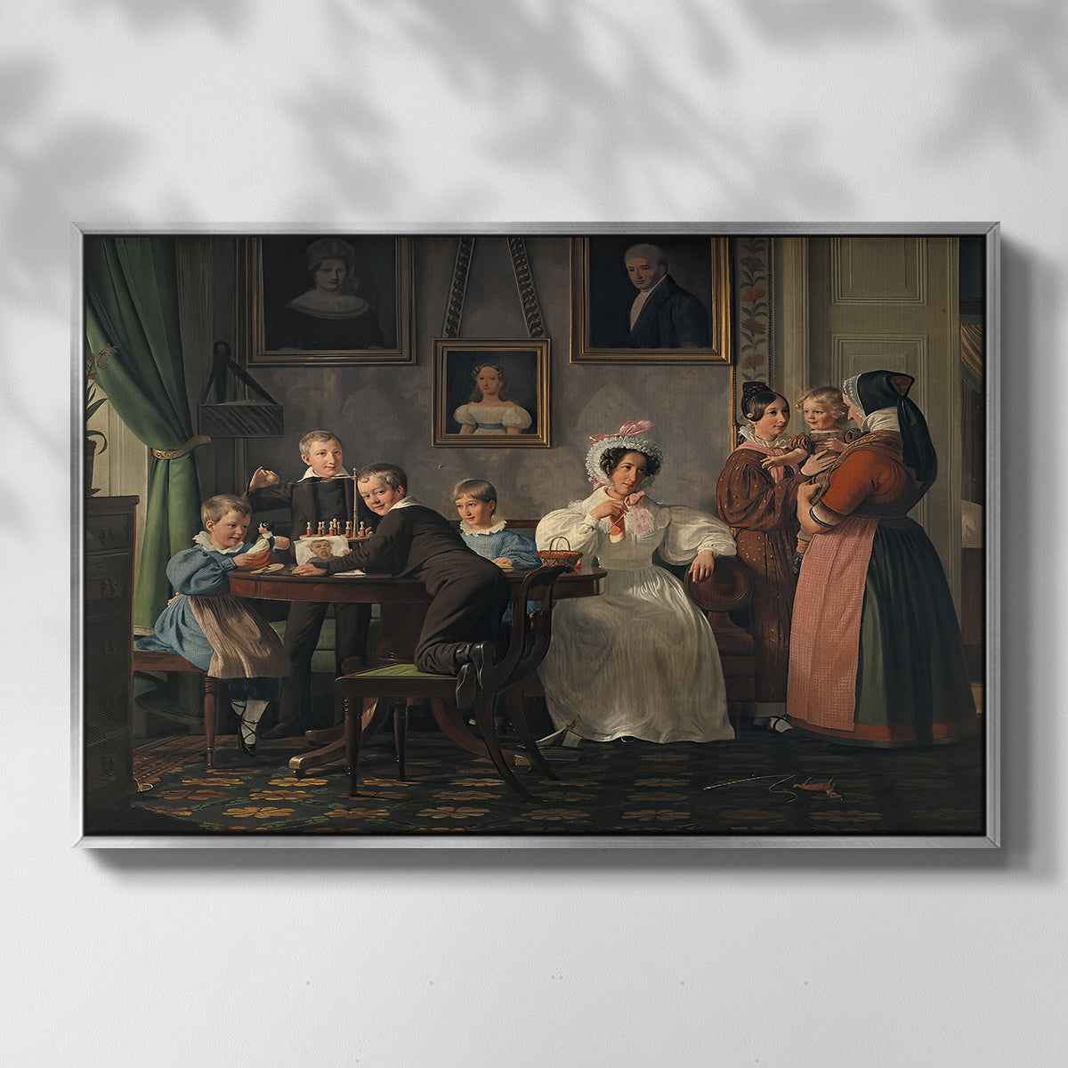 The Waagepetersen Family, 1836 - Floater Framed Canvas Print