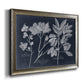 Foliage on Navy VI Premium Framed Canvas- Ready to Hang