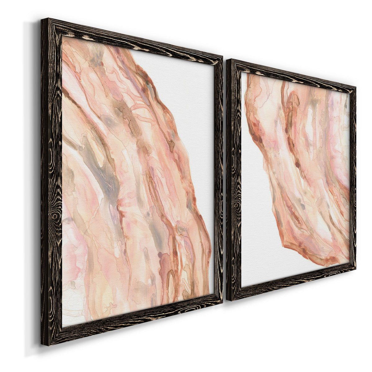 Rose Quartz I - Premium Framed Canvas 2 Piece Set - Ready to Hang