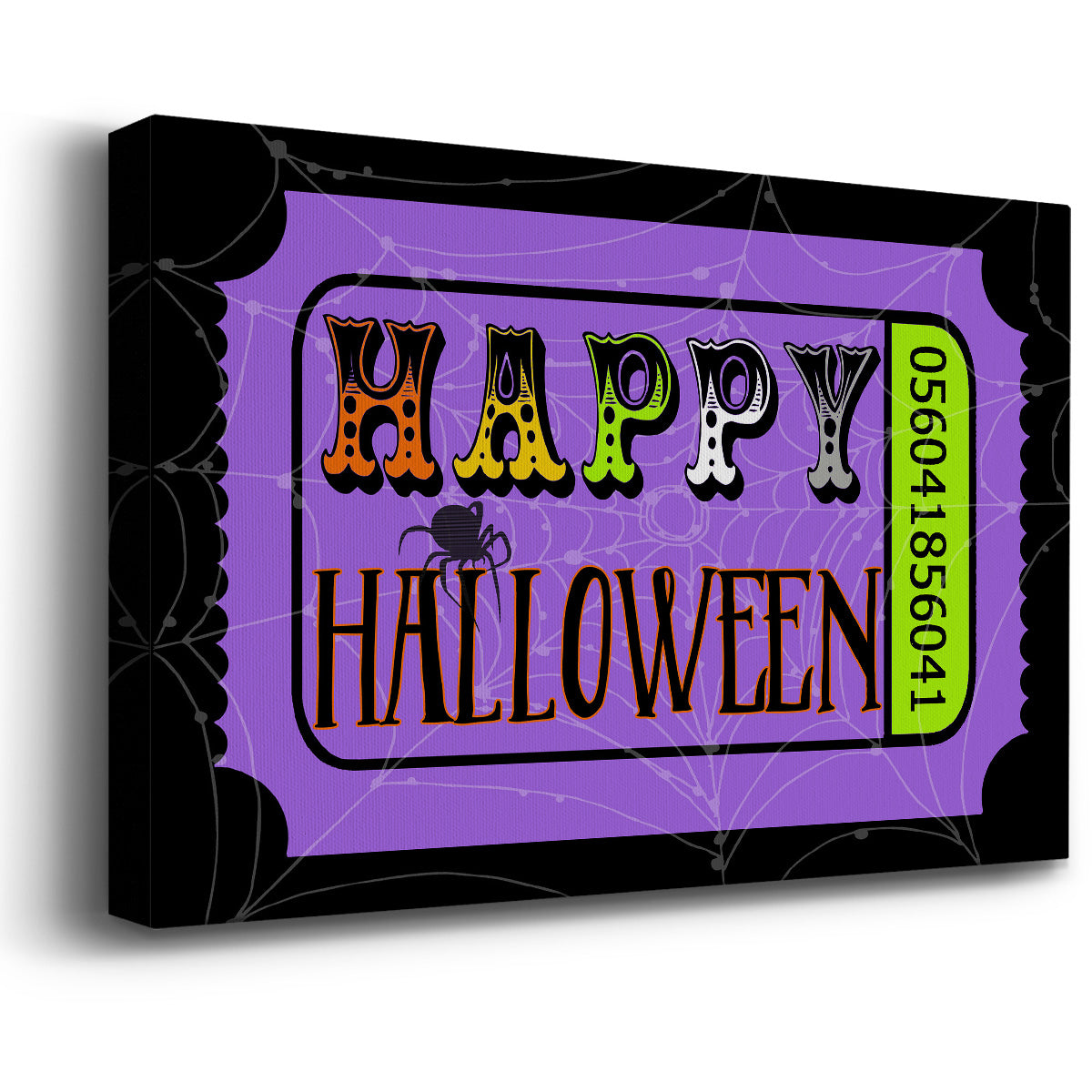 Happy Halloween Ticket - Canvas Art Print