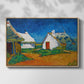 Three White Cottages at Saintes-Maries, 1888 - Floater Framed Canvas Print
