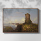 Italian Coast Scene with Ruined Tower, 1838 - Floater Framed Canvas Print