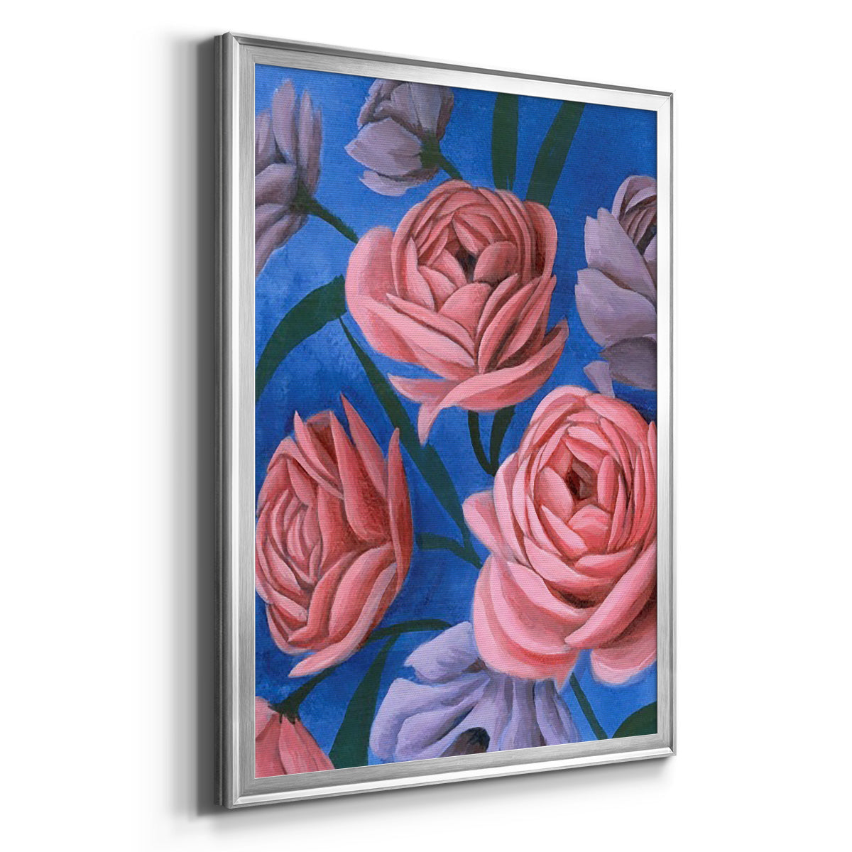 Layered Petals I - Modern Framed Canvas Print