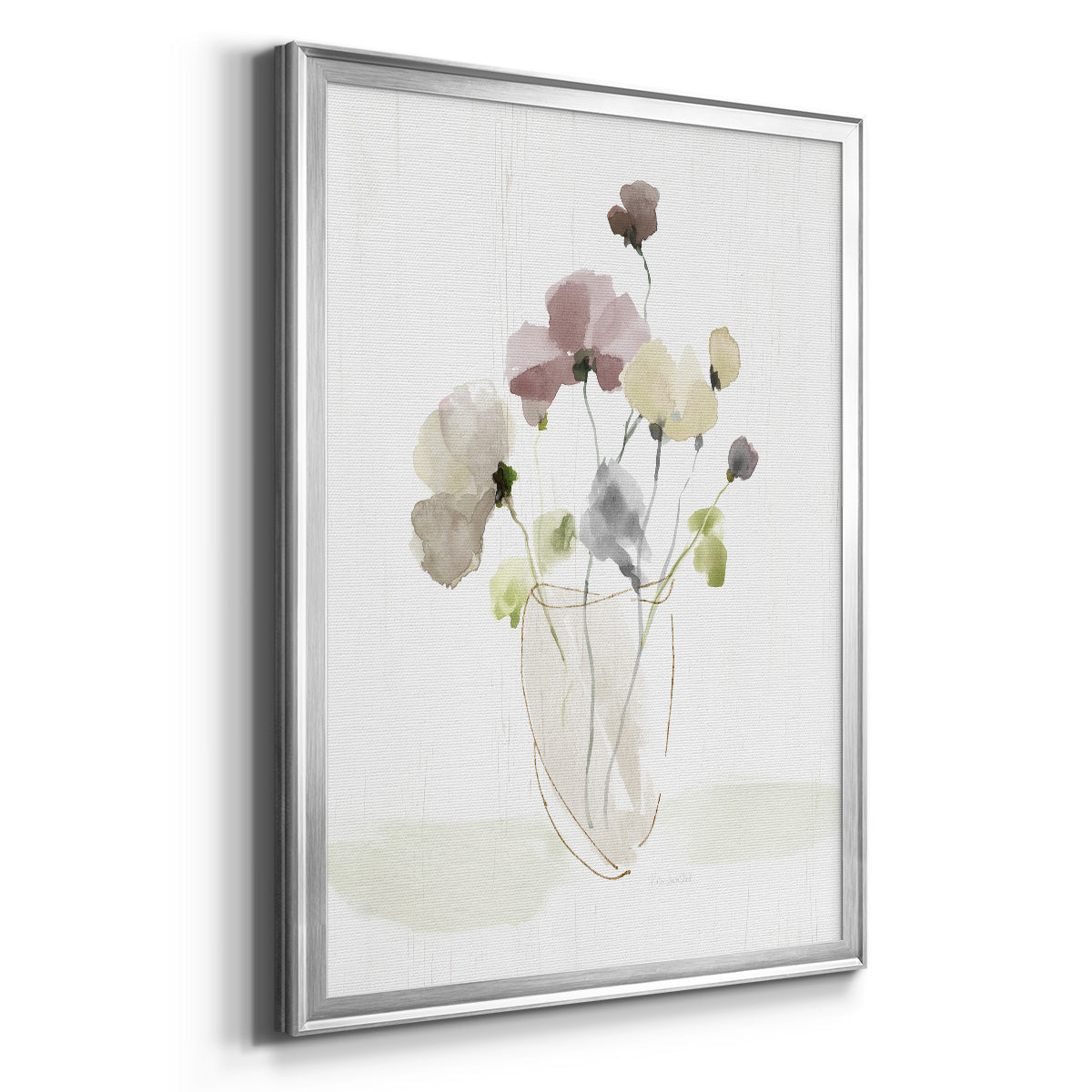 Choose Happy Bouquet I - Modern Framed Canvas Print