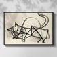 Study of a Cat (Étude de chat), 1946 - Floater Framed Canvas Print