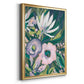 Purple Jungle Garden II - Modern Framed Canvas Print