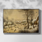 Winter Landscape with Skaters and Bird Trap, 1565 - Floater Framed Canvas Print