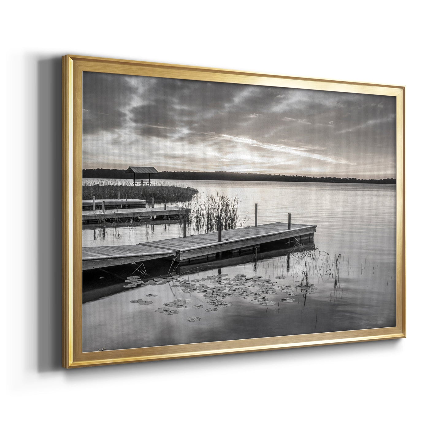 Soft Summer Sunrise - Modern Framed Canvas Print