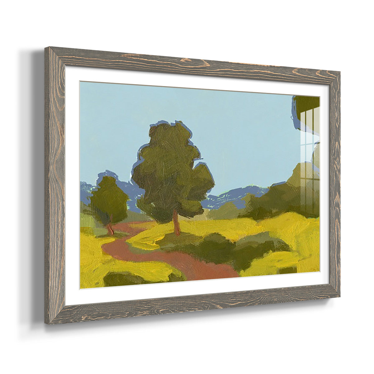 Bright Park I - Barnwood Framed Art Print