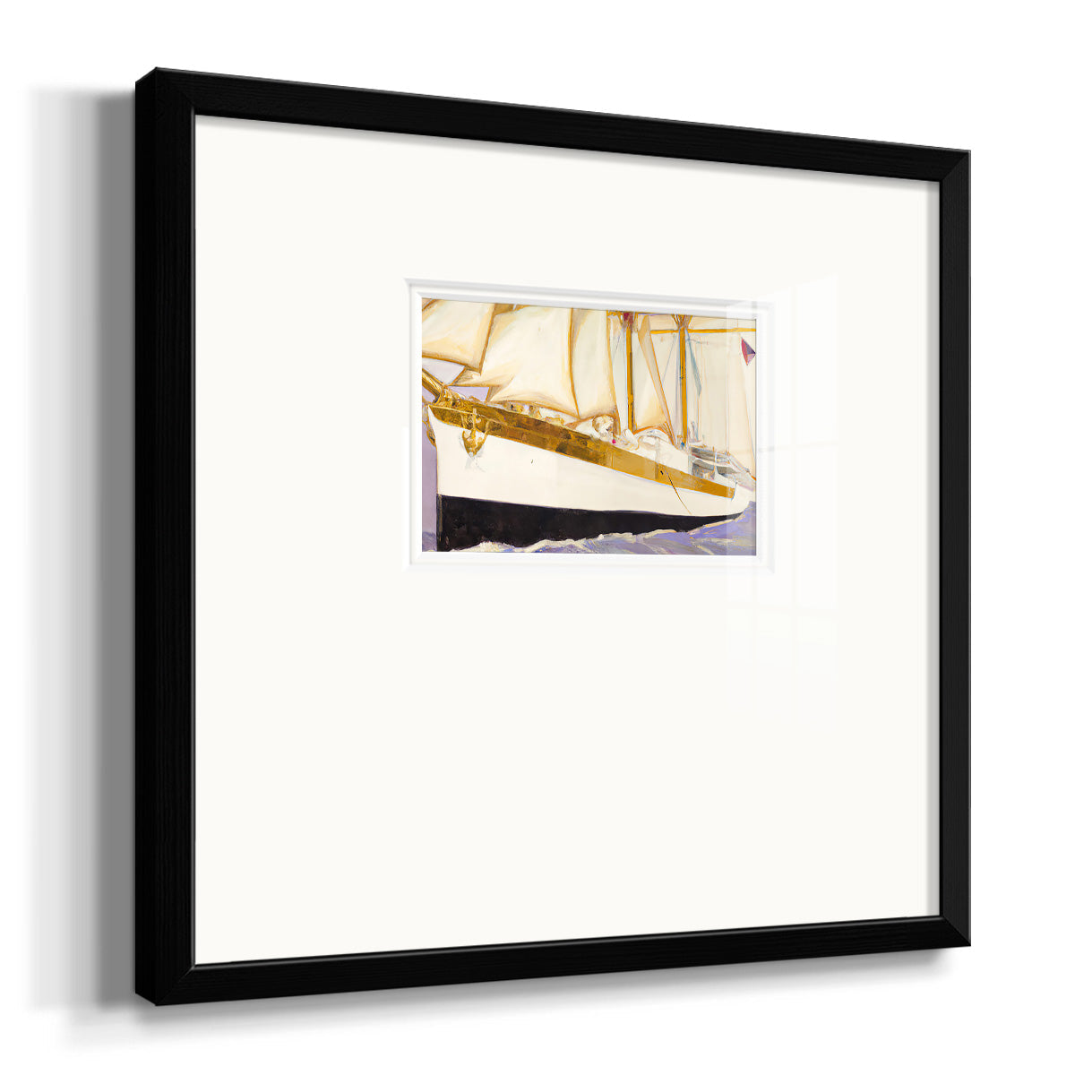 Godlen Sail V Premium Framed Print Double Matboard