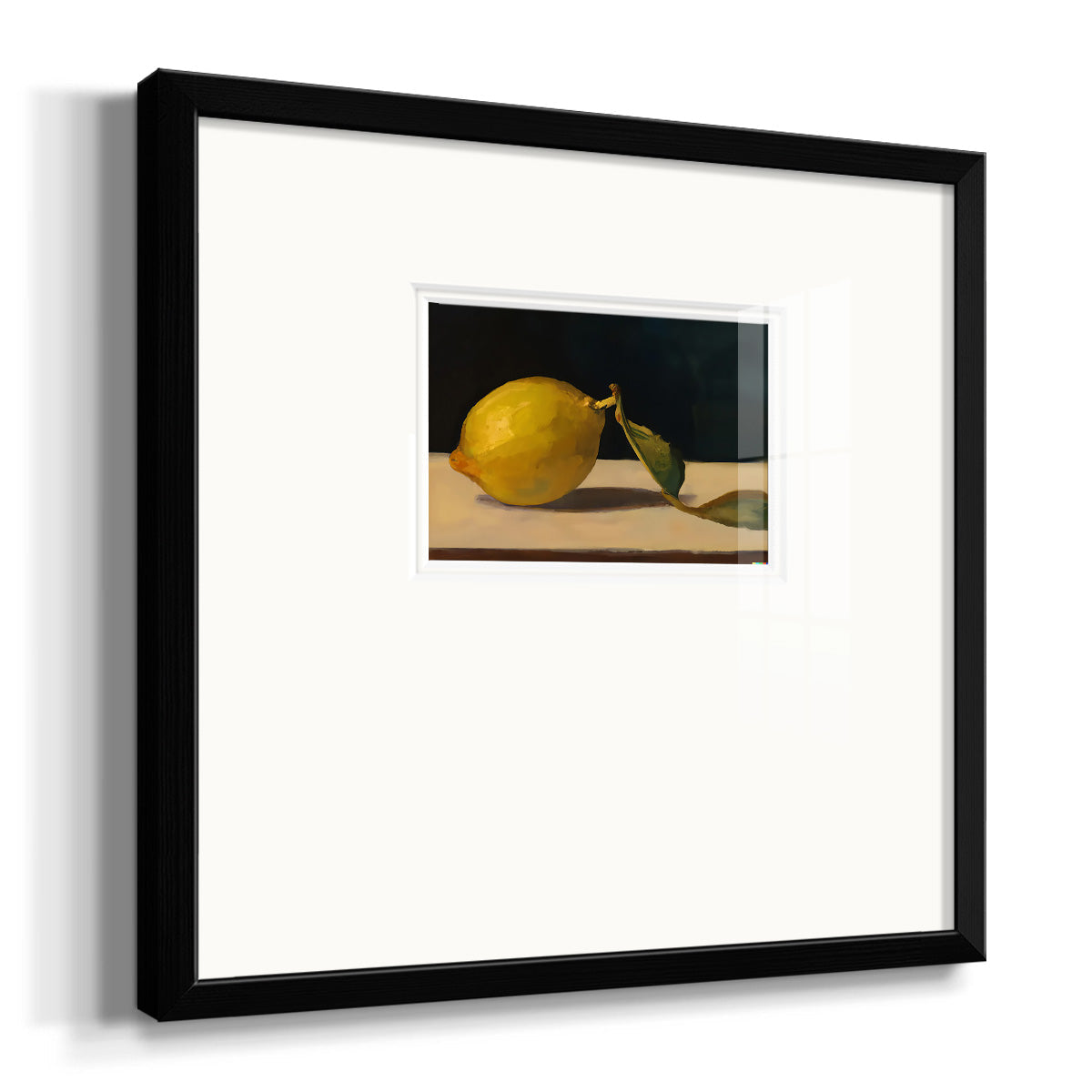 Lonely Lemon Premium Framed Print Double Matboard