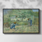 First Steps after Millet, 1890 - Floater Framed Canvas Print