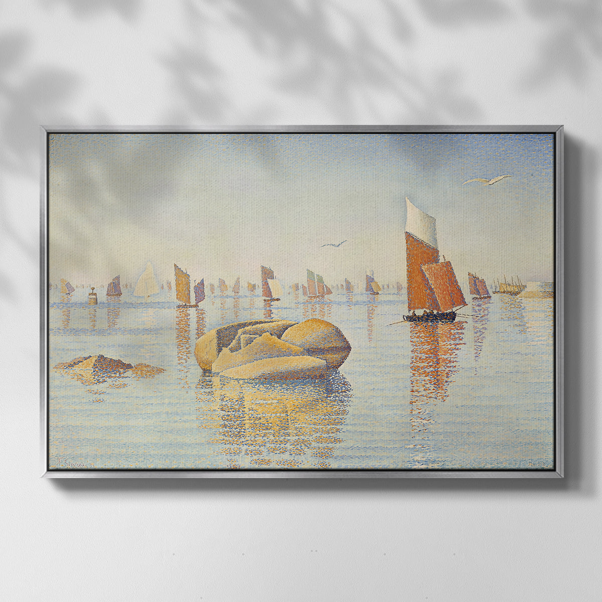 Concarneau, Quiet Morning, Opus 219, 1891 - Floater Framed Canvas Print