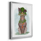 Rabbit Carrot Hat - Modern Framed Canvas Print