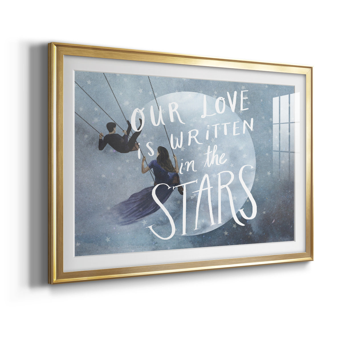 Celestial Love Collection A - Modern Framed Art Print