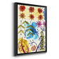 Flower Power II - Modern Framed Canvas Print