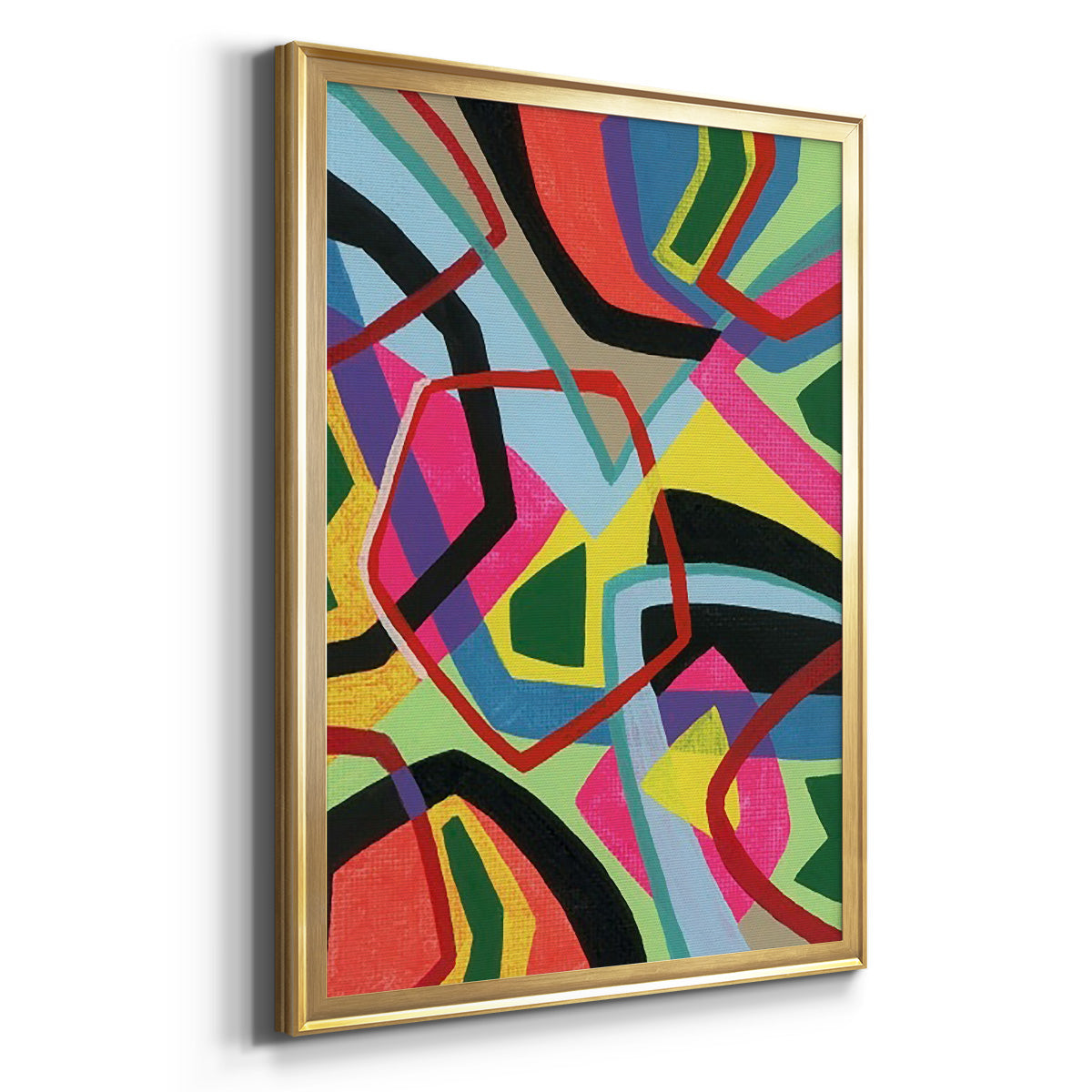 Bold Shape Shift II - Modern Framed Canvas Print