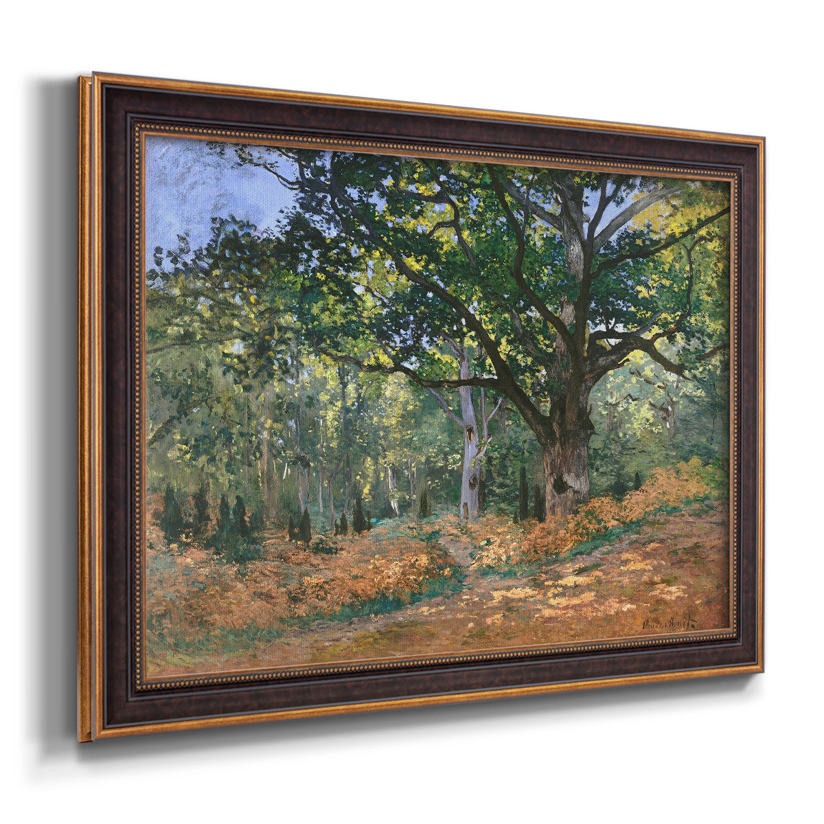 The Bodmer Oak, Fontainebleau Forest - Ornate Framed Canvas Print