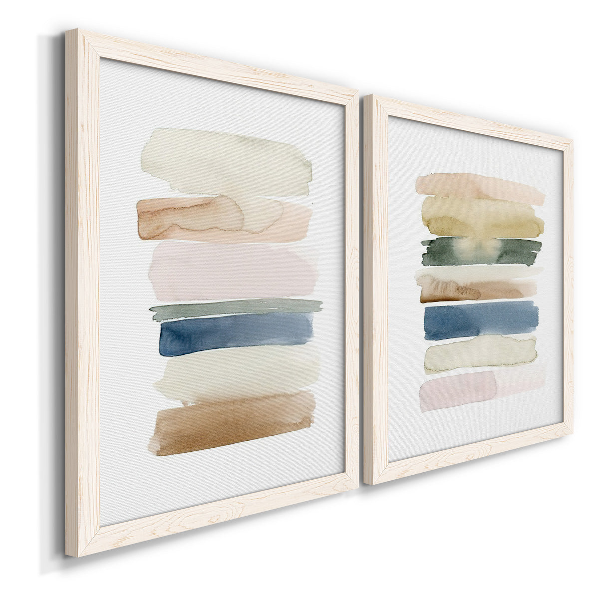 Faint Swatches I - Premium Framed Canvas 2 Piece Set - Ready to Hang