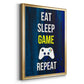 Gamer at Play V - Modern Framed Canvas Print