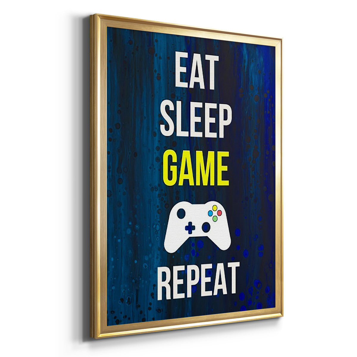 Gamer at Play V - Modern Framed Canvas Print
