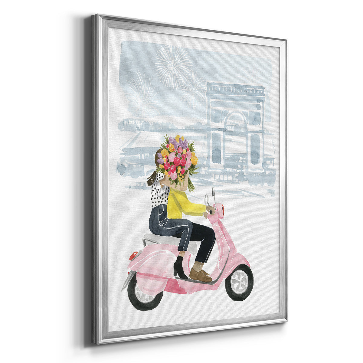 Paris in Love I - Modern Framed Canvas Print