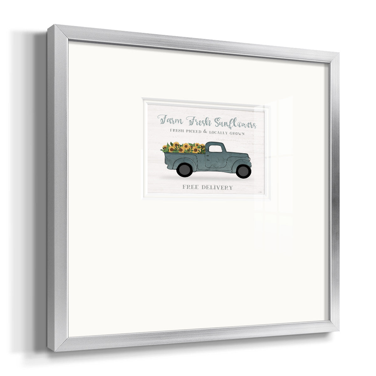 Farmers Market Truck Premium Framed Print Double Matboard